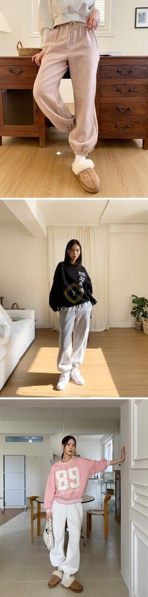 여성 트즈켄 허리밴딩 양기모 트레이닝 조거 팬츠