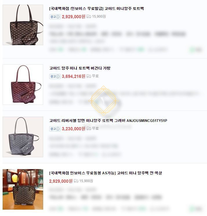 고야드 미니 앙주 토트백