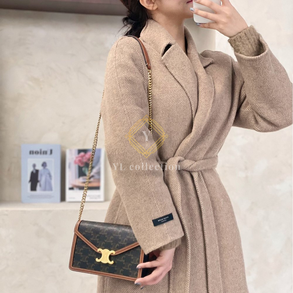 셀린느 트리오페 월렛 온 체인 크로스백