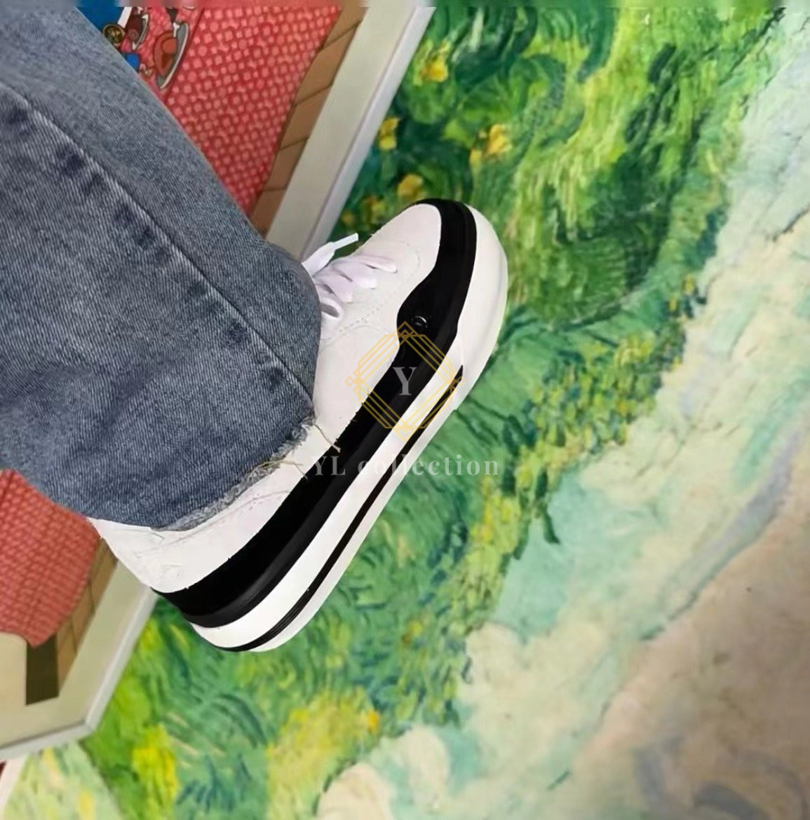 샤넬 스웨이드 투톤 스니커즈