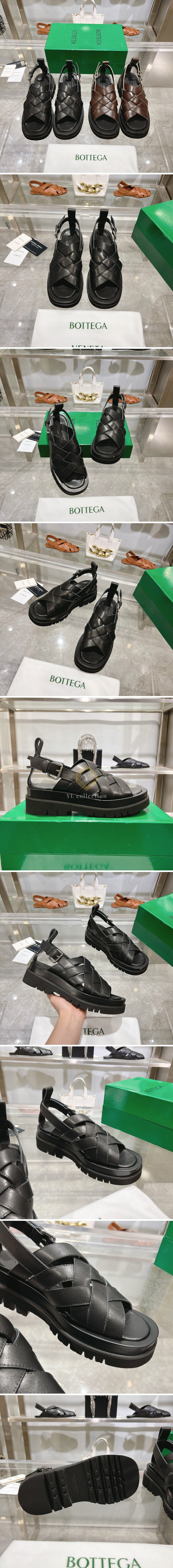 보테가베네타 LUG 스트랩 샌들