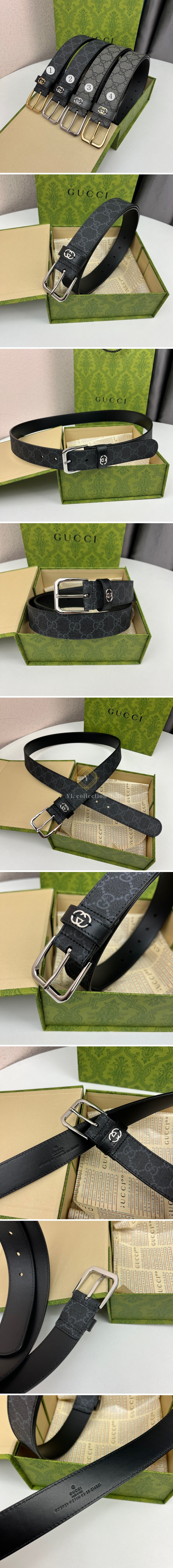 구찌 인터로킹 G 디테일 벨트