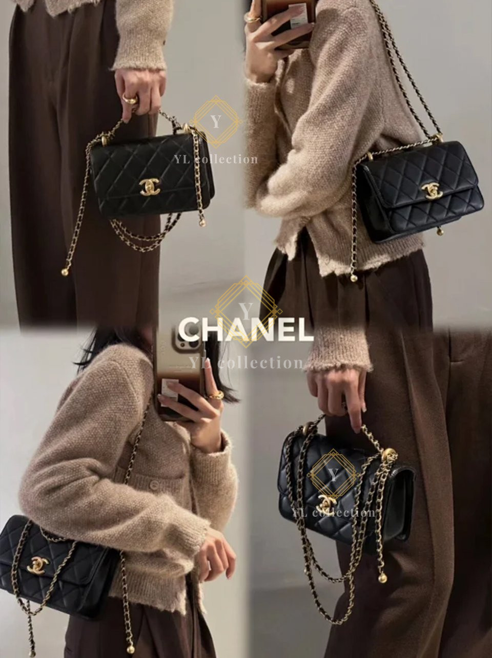 샤넬 미니 플랩백 골드볼