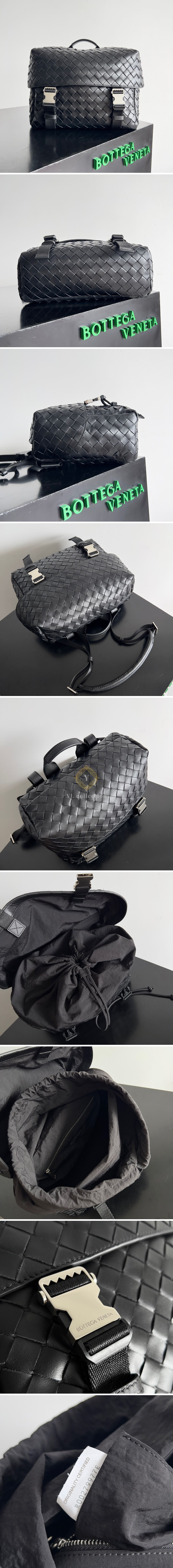 보테가베네타 블랙 인트레치아토 포스티노 백