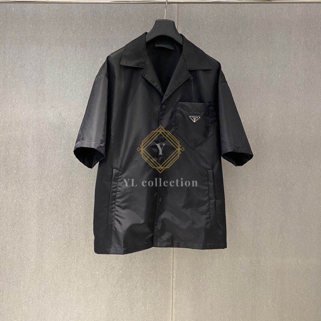 프라다 리나일론 숏 슬리브 셔츠