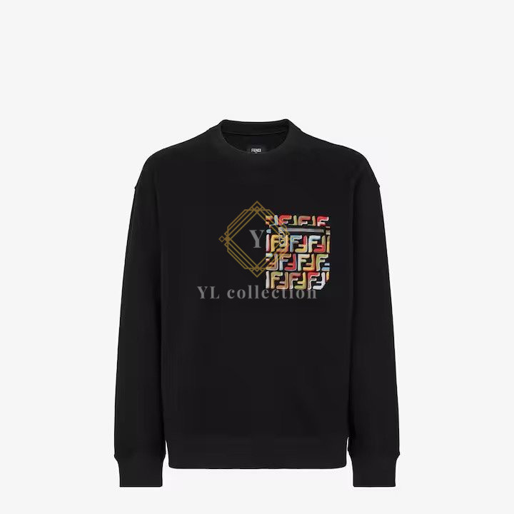 펜디 멀티컬러 지퍼 FF 자카드 로고 맨투맨 티