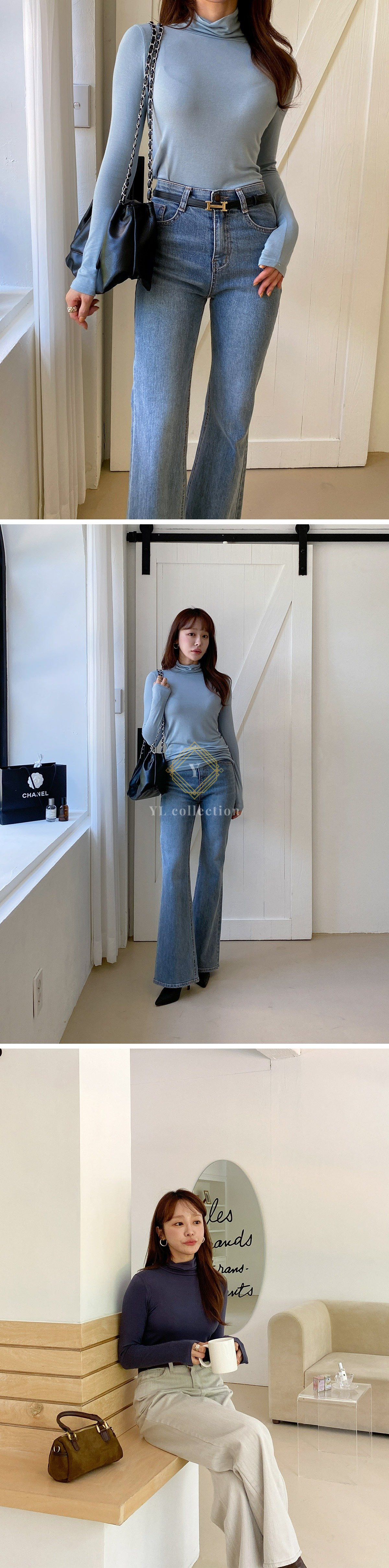 소토바 하이넥 폴라 티셔츠