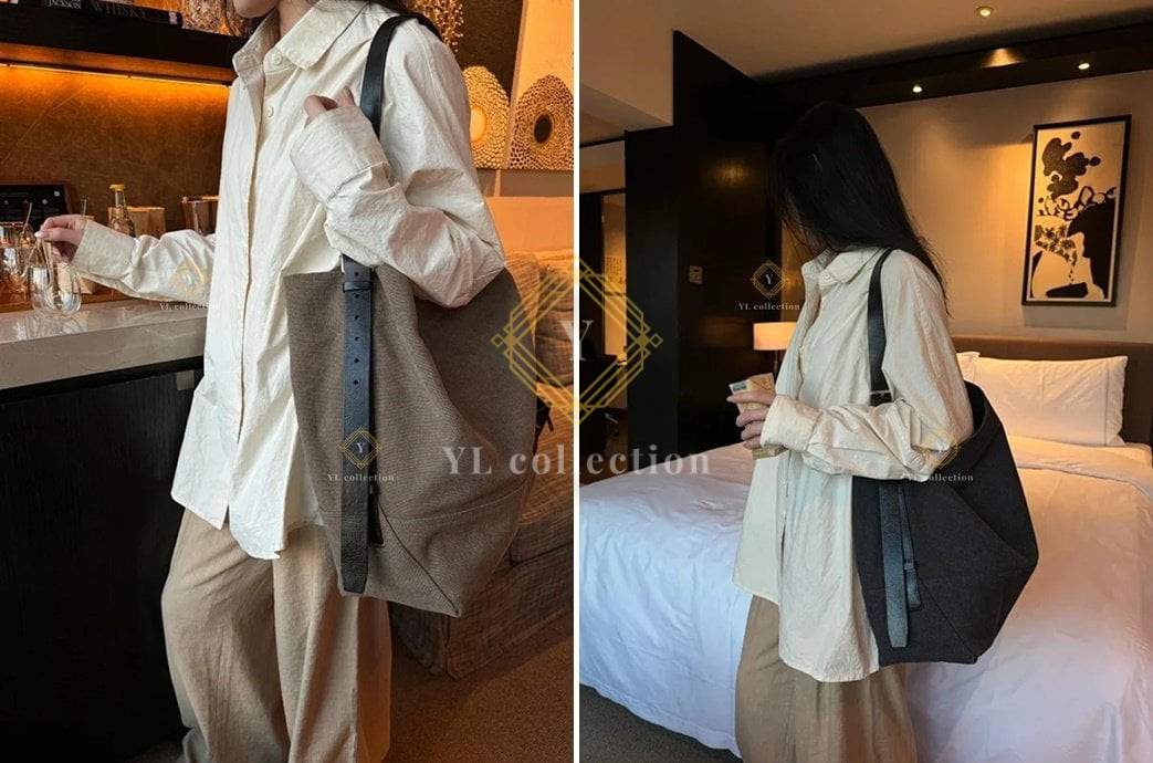 르메르 코튼 타이다이 01S 벨티드 토트백