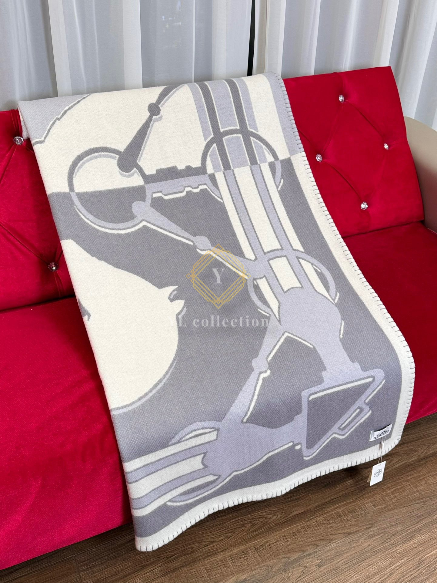 에르메스 Tatersale 플래드 머플러