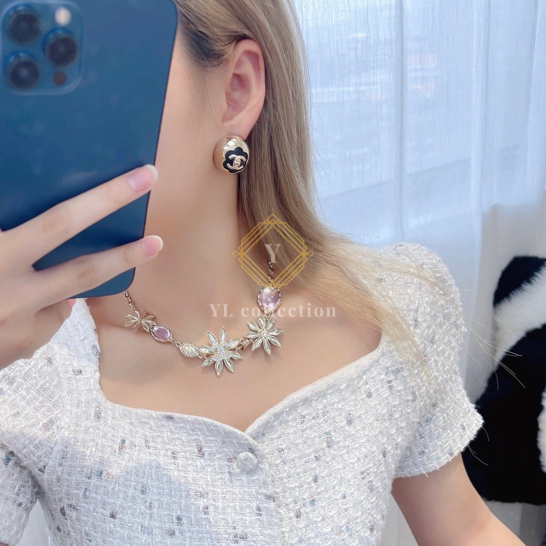 샤넬 공방 스터드 이어링