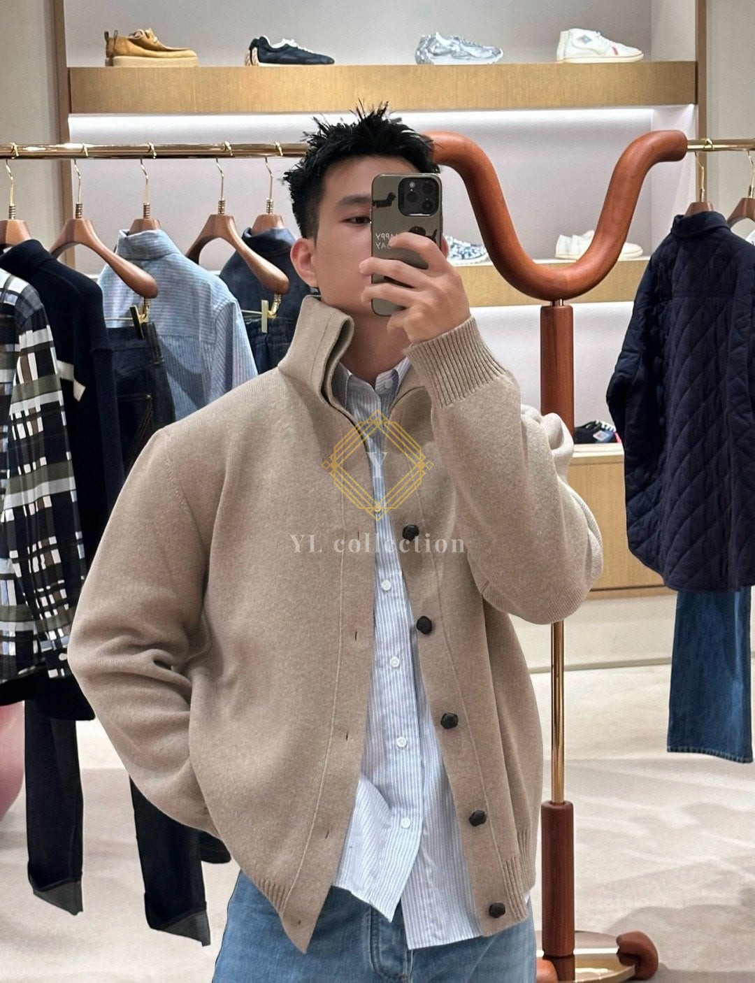 보테가베네타 컴팩트 울 가디건