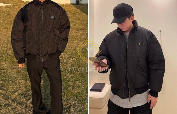 프라다 미디움 웨이트 리나일론 다운 재킷