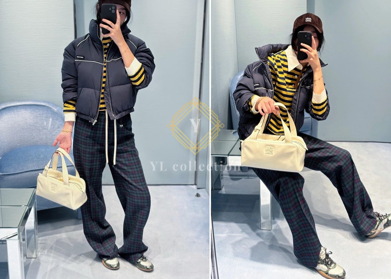 미우미우 테크니컬 퐁제 다운 재킷