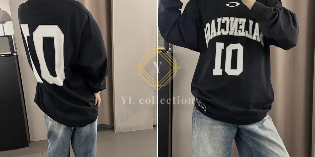 발렌시아가 바스켓볼 시리즈 롱슬리브 티셔츠