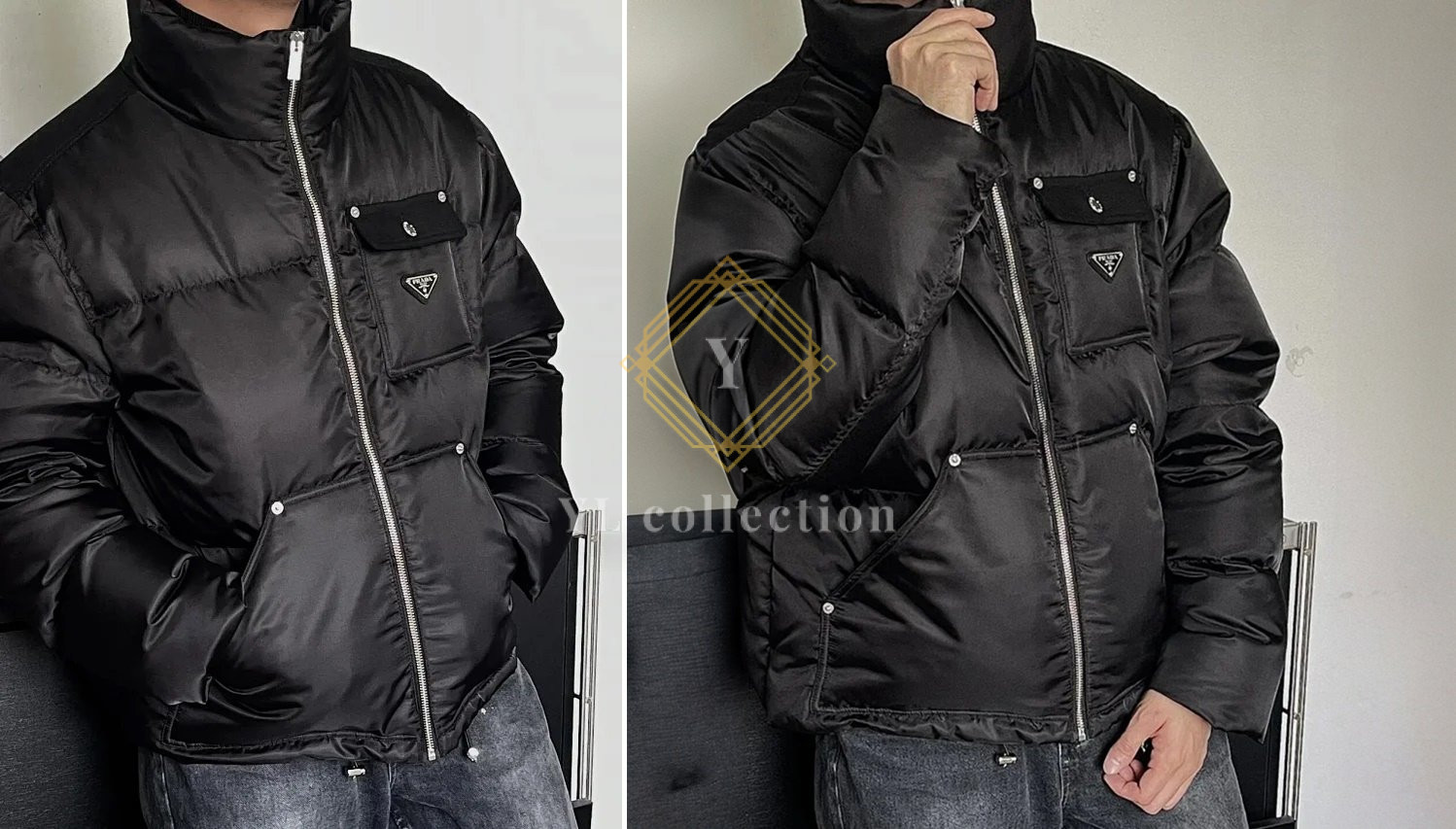 프라다 삼각로고 포켓 패딩 자켓