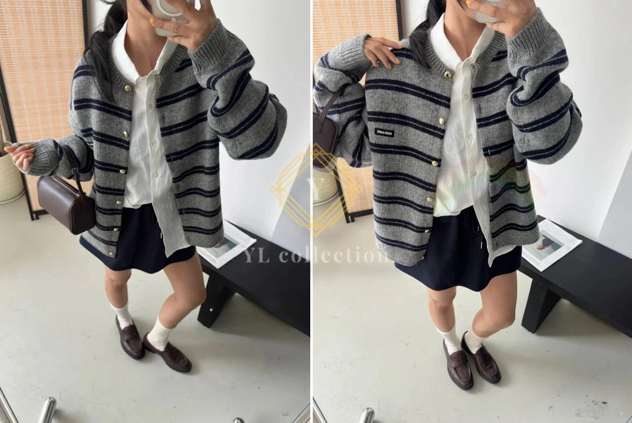 미우미우 셰틀랜드 니트 카디건