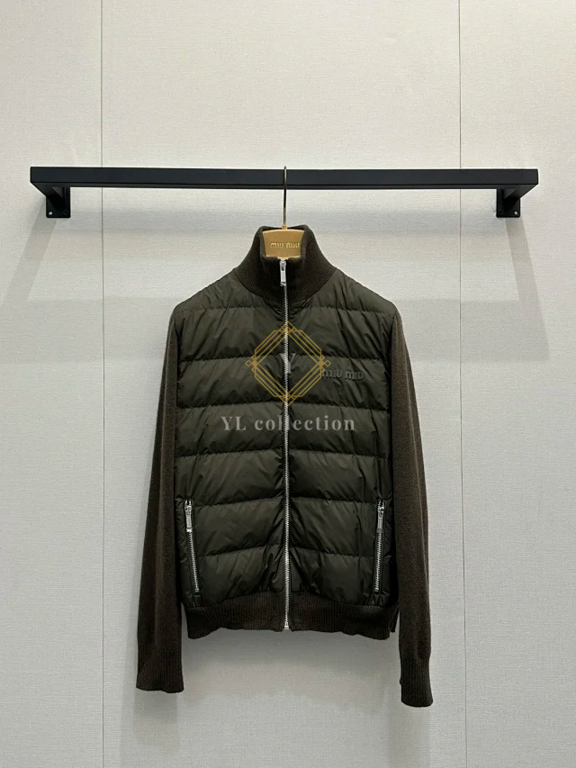 미우미우 지퍼 가디건 패딩 자켓