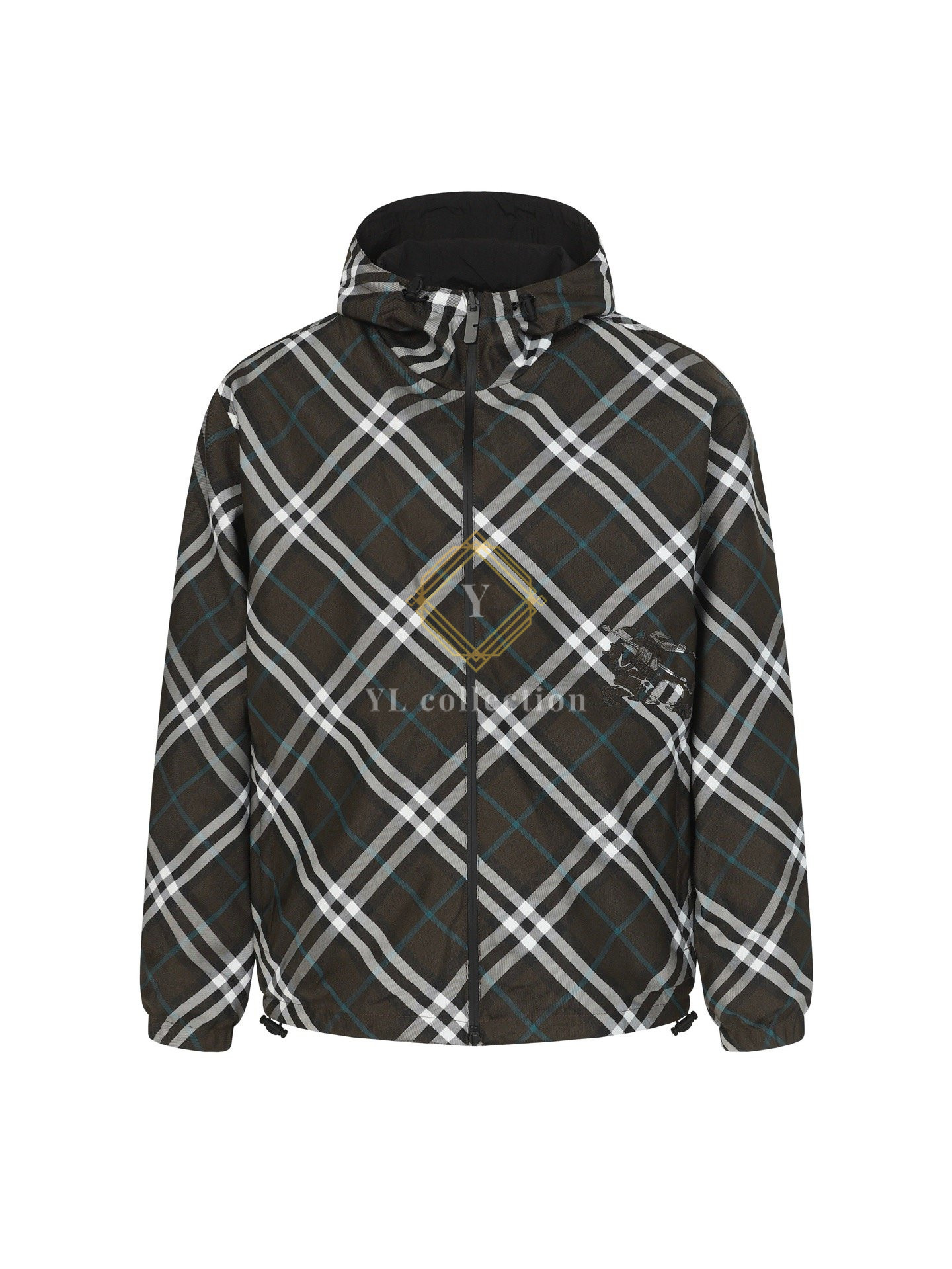 버버리 체크 후드 리버시블 윈드브레이커 자켓