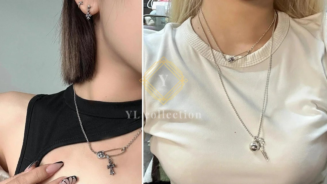 크롬하츠 세이프티 핀 목걸이