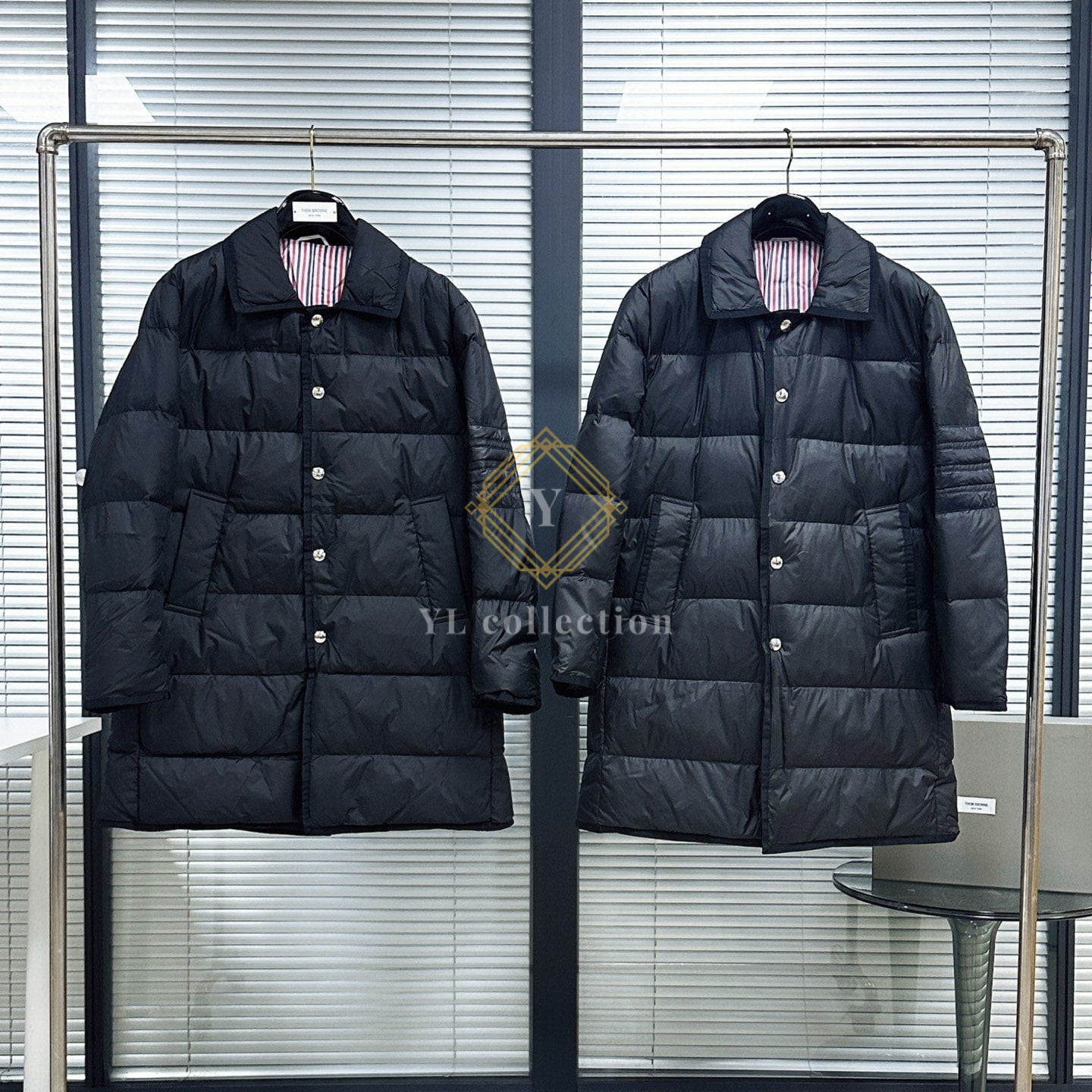 톰브라운 4바 메트 나일론 오버코트