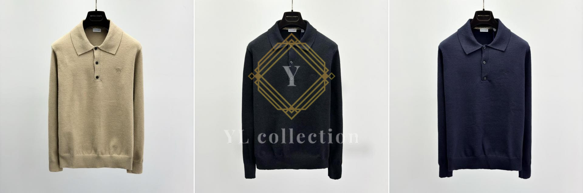 버버리 롱 슬리브 블렌드 폴로 셔츠