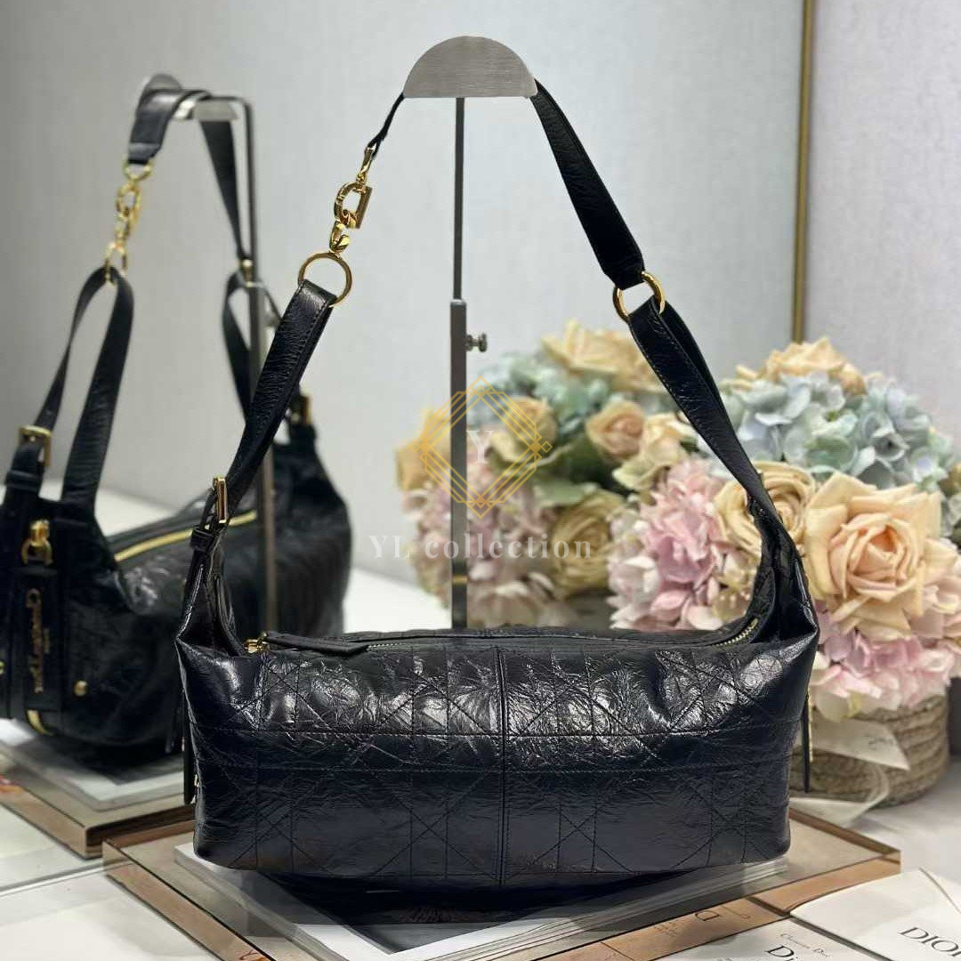 디올 미디움 D-Journey 카프스킨 백