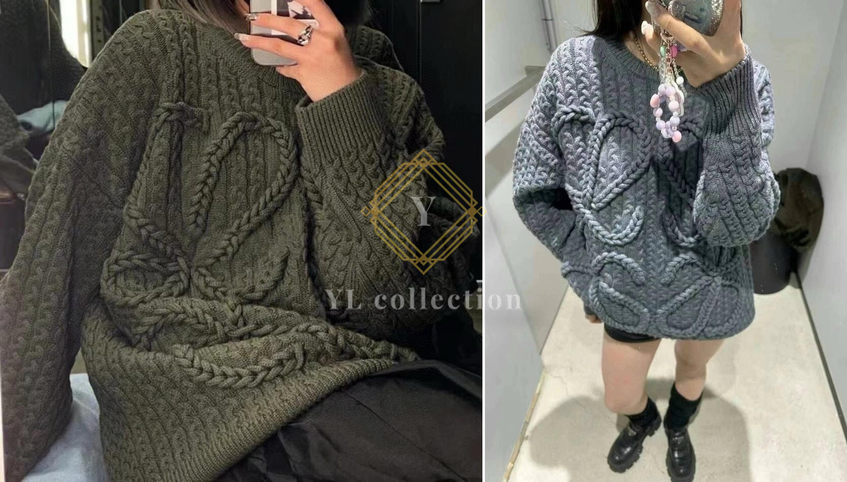 셀린느 애너그램 모티프 울 스웨터