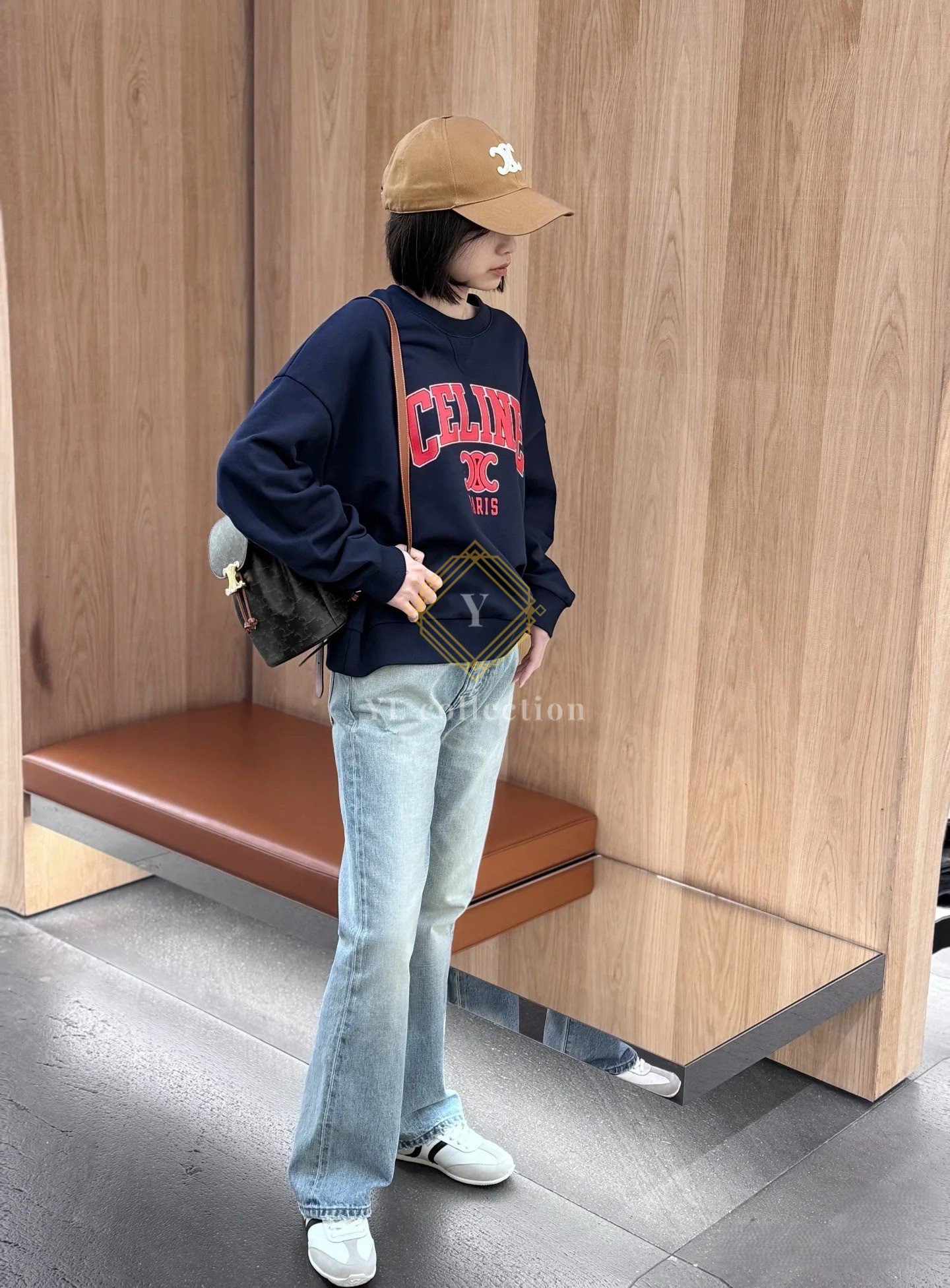 셀린느 코튼 플리스 스웨트 셔츠