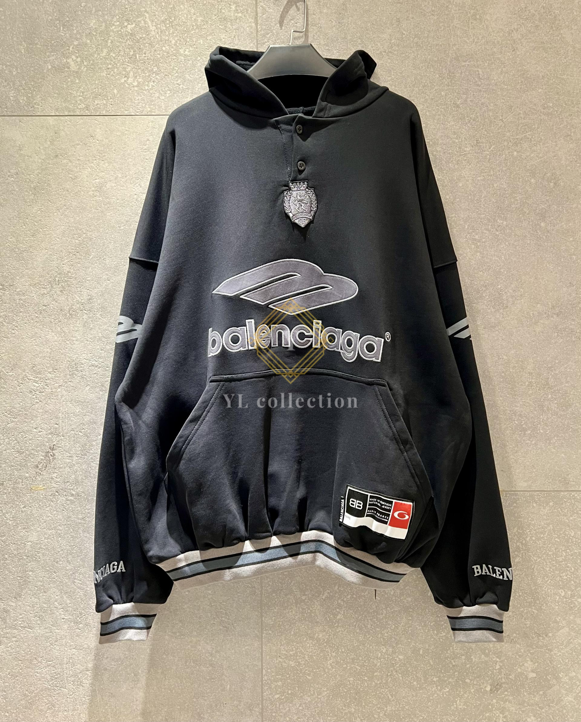 발렌시아가 3B 풋볼 폴로 후디