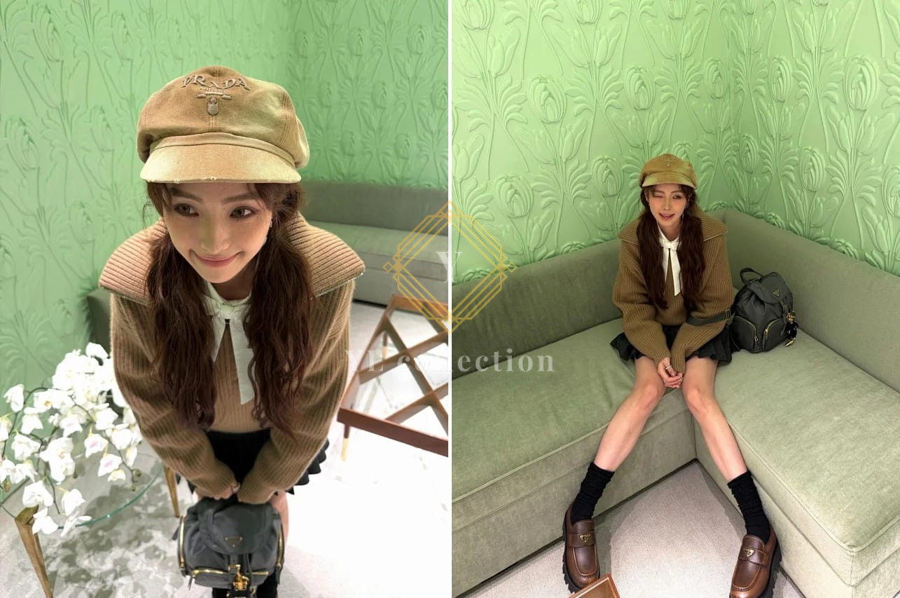 프라다 반집업 스웨터