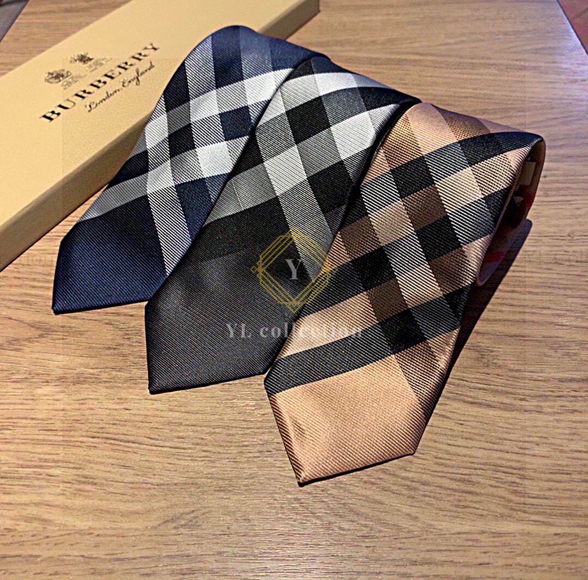 체크 실크 넥타이