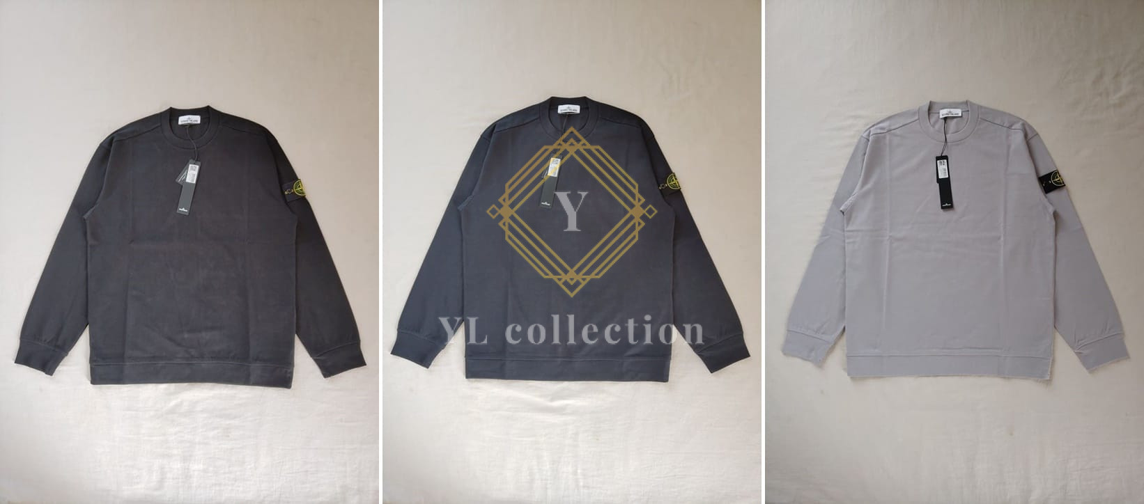 스톤 아일랜드 라이트 크루넥 맨투맨