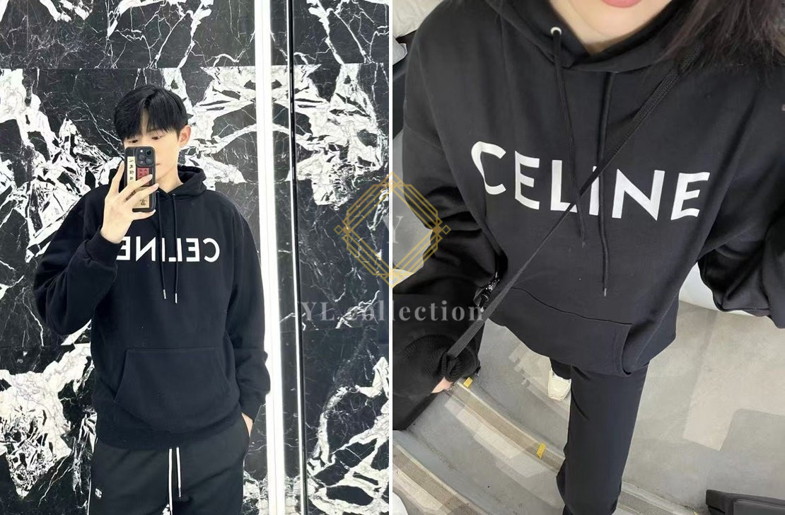 셀린느 클래식 코튼 플리스 후드