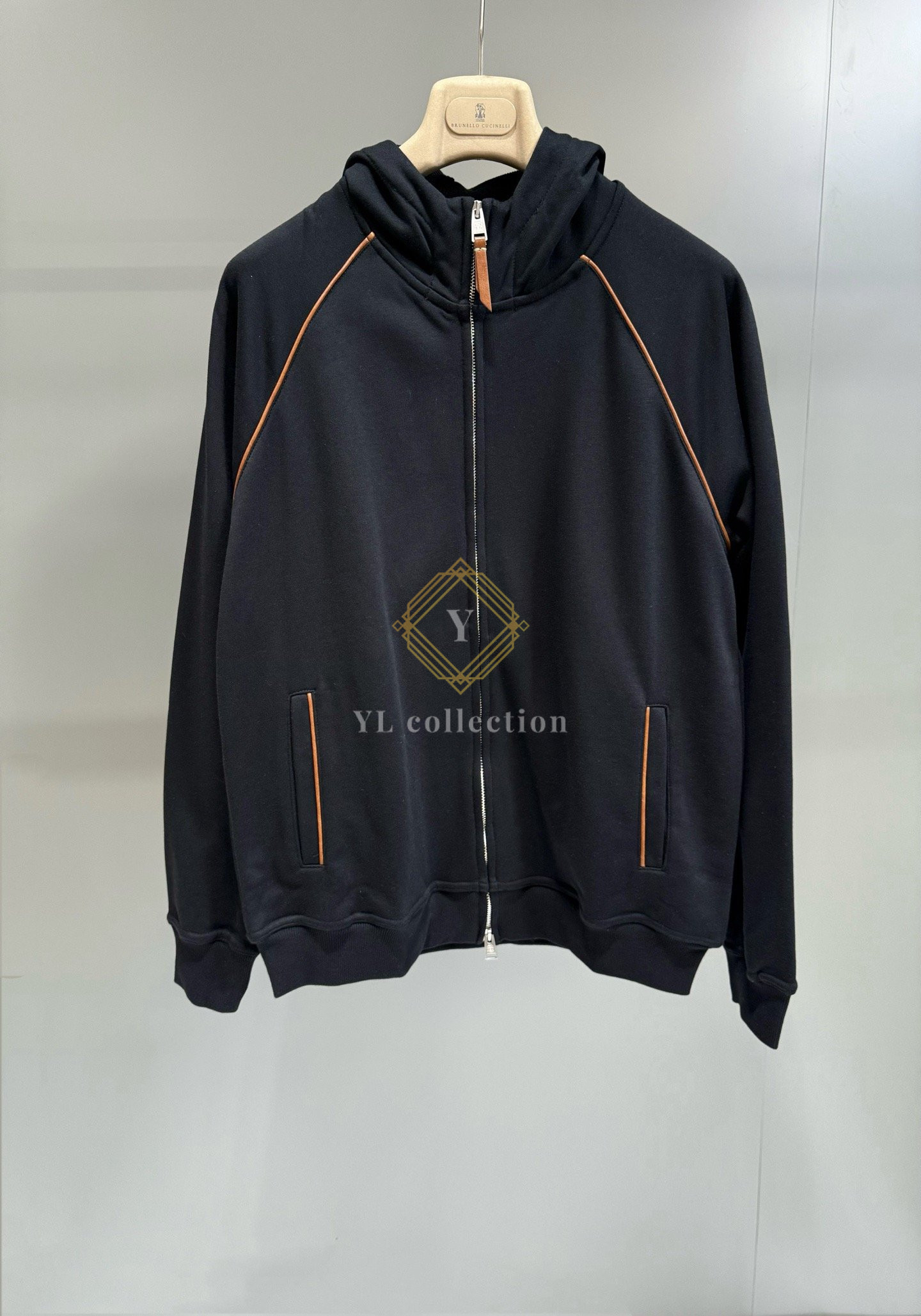 브루넬로 쿠치넬리 프렌치 테리 후드 스웨트셔츠