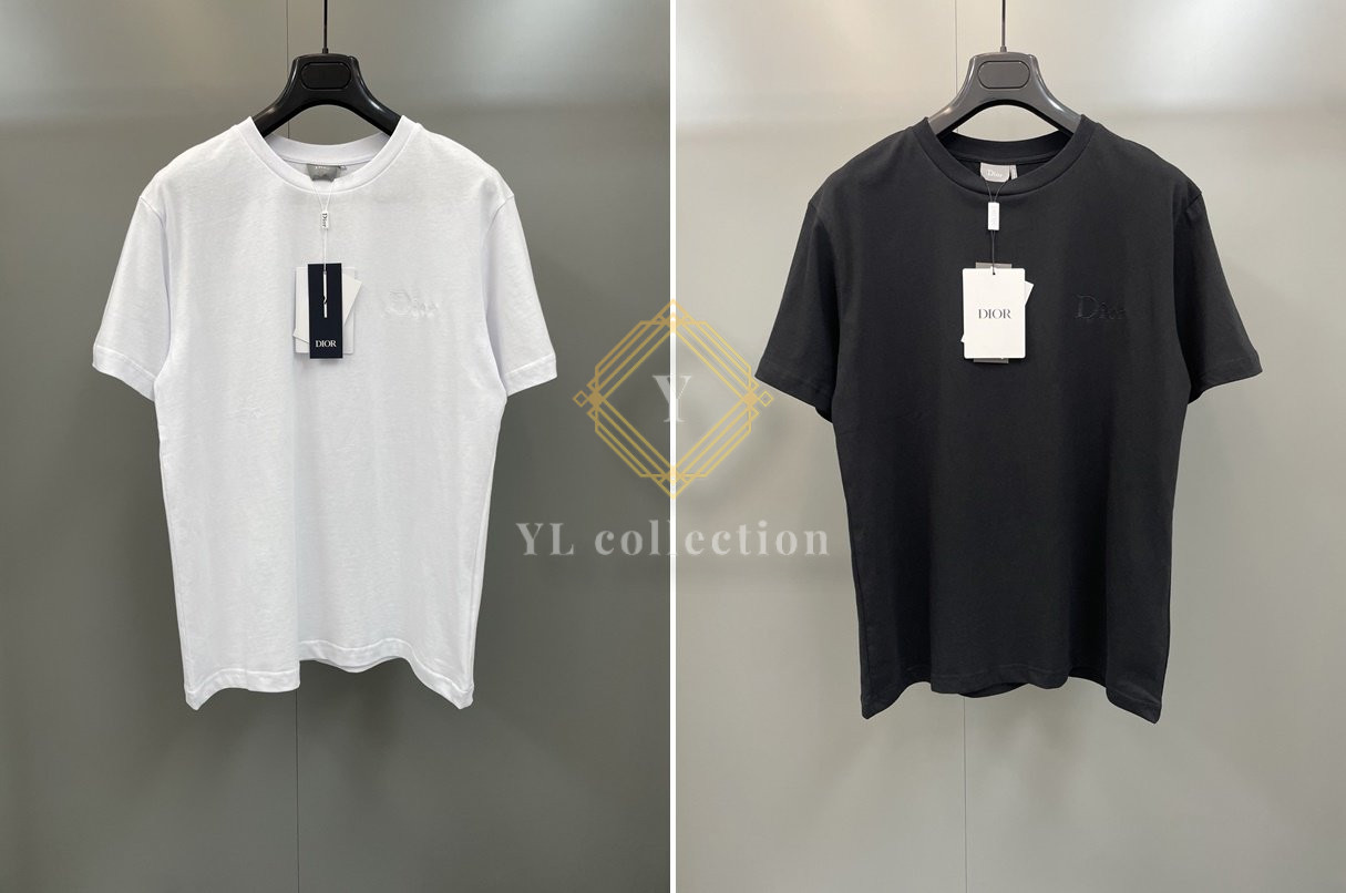디올 Dior 로고 자수 반팔 티셔츠