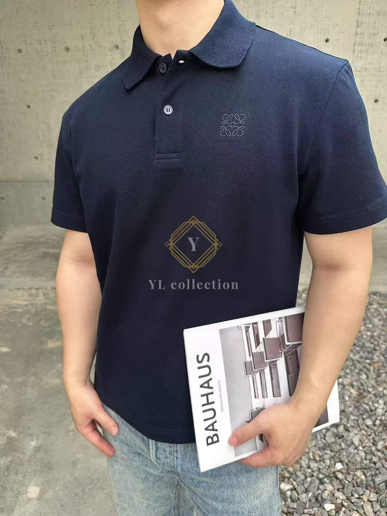 로에베 아나그램 자수 폴로 티