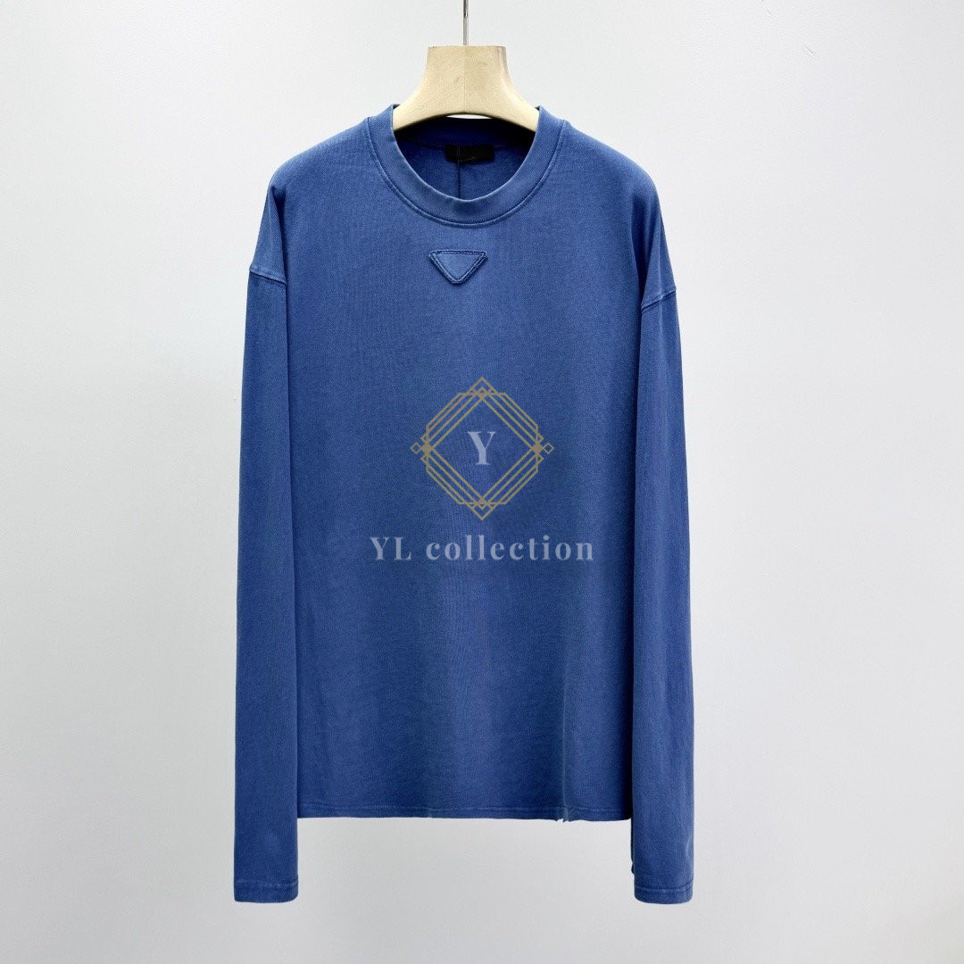 프라다 롱슬리브 코튼 티셔츠