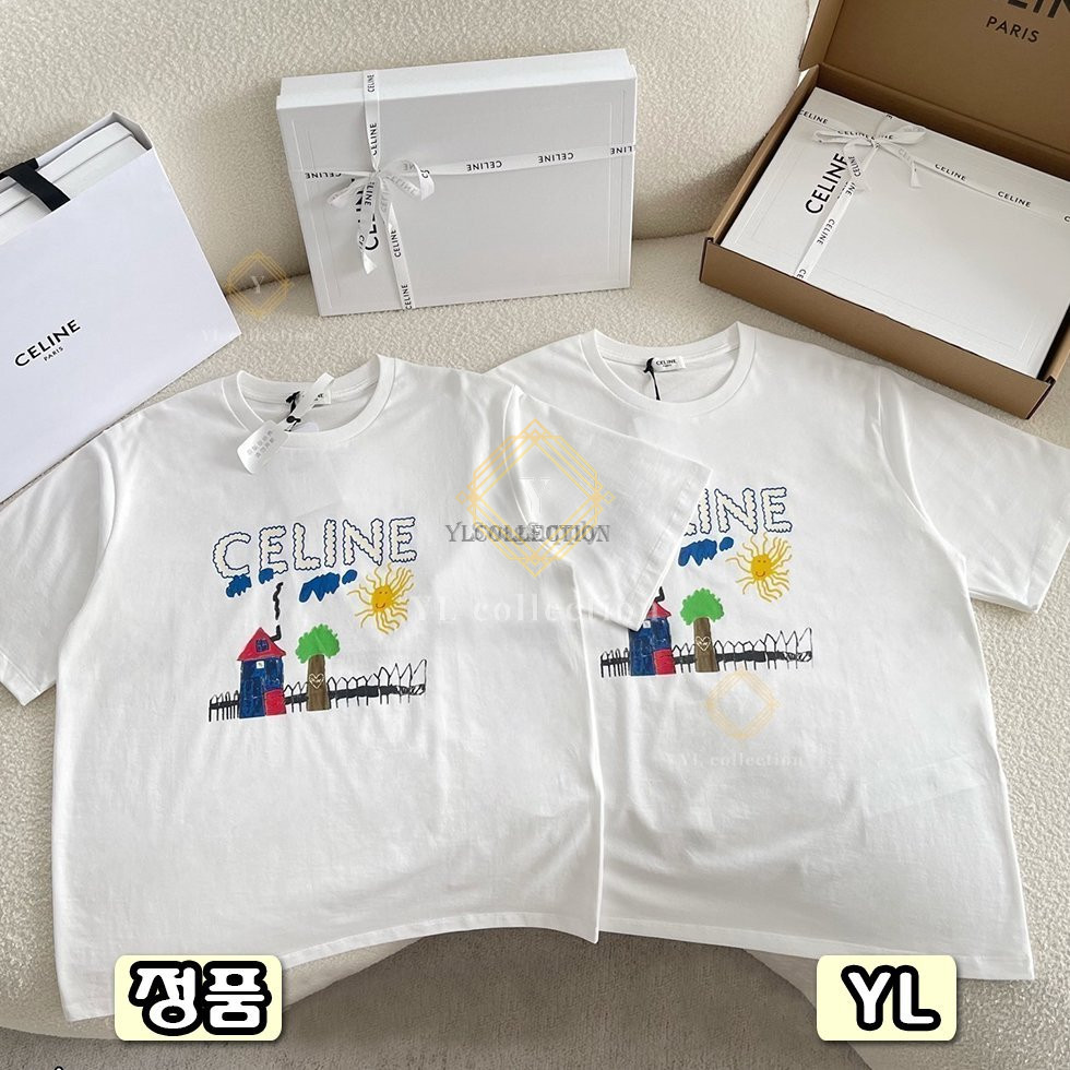 셀린느 루즈 저지 코튼 티셔츠