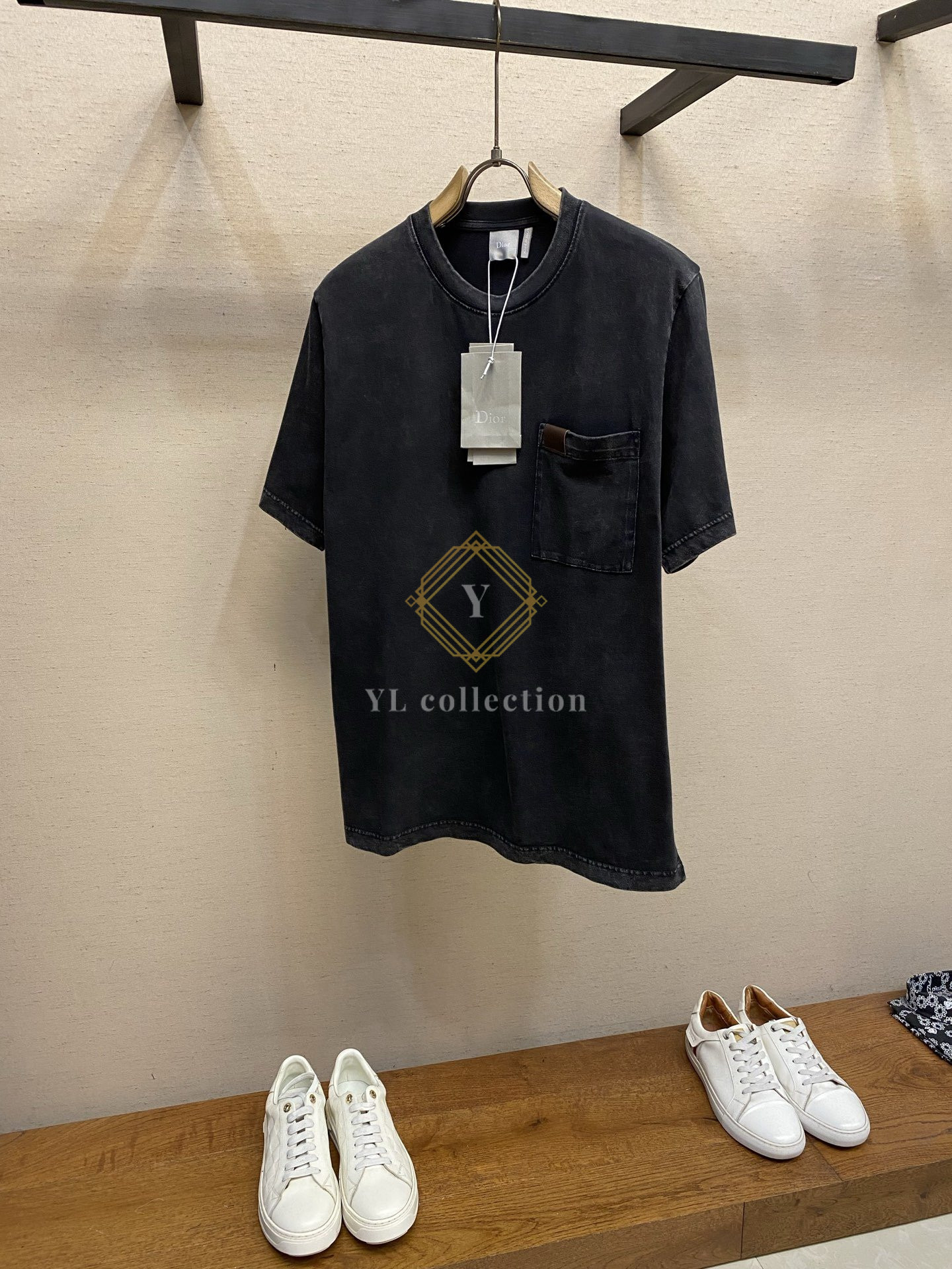 디올 패치 포켓 반팔 티셔츠