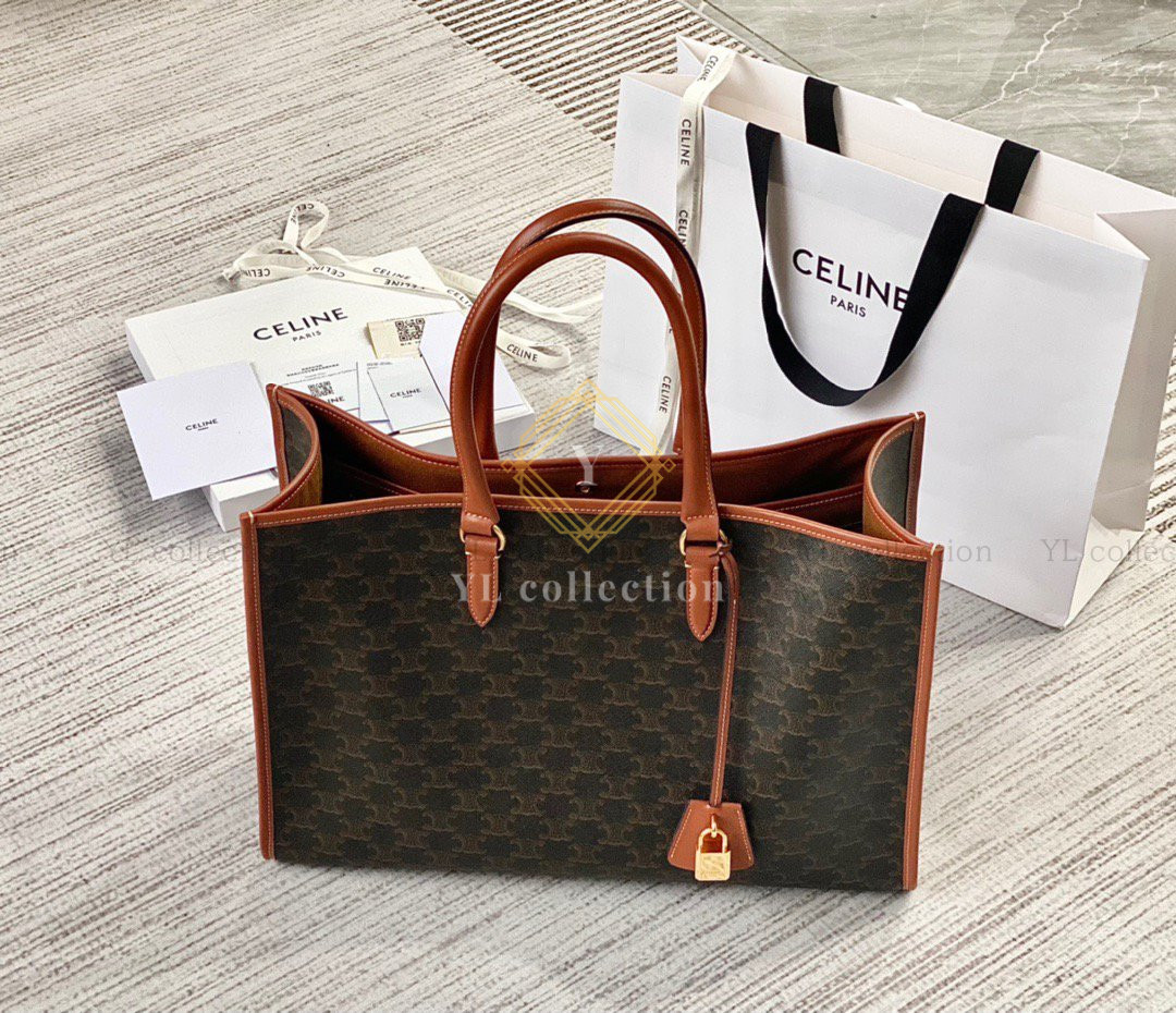 셀린느 트리오페 캔버스 토트백