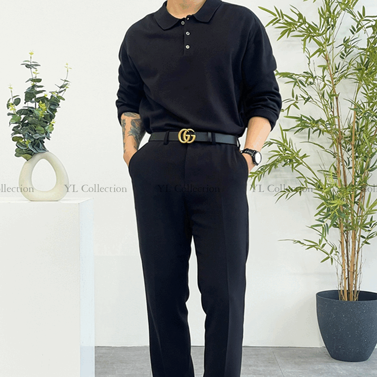 구찌 마몬트 GG 로고 벨트