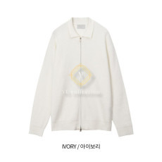 워셔블 카라 집업 니트 가디건