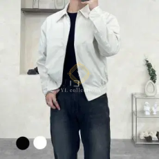 카라 크롭 블루종 자켓