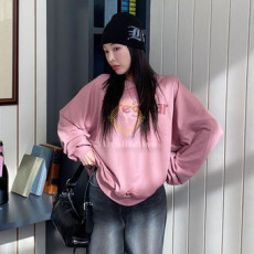 여성 칸슈린 오버핏 라운드 레터링 맨투맨