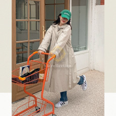 그루티 루즈핏 뒷 핀턱 포켓 후드 롱 코트