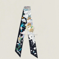 에르메스 쉬르 몬 뉘아쥬 트윌리 블루 느와르 모브 멀티컬러