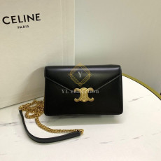 셀린느 트리오페 샤이니 체인 월렛 크로스백