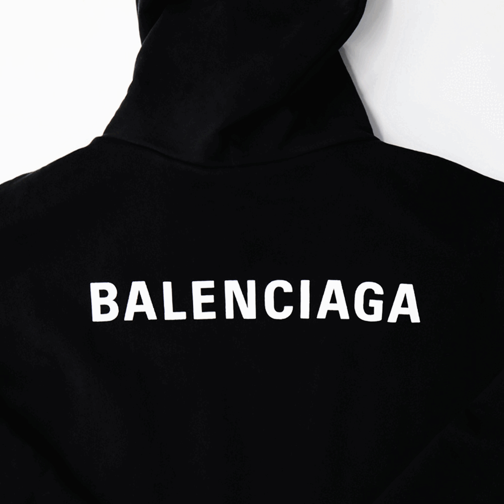 발렌시아가 클래식 로고 후드티