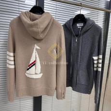 톰브라운 보트 메리노 울 후드 집업 자켓