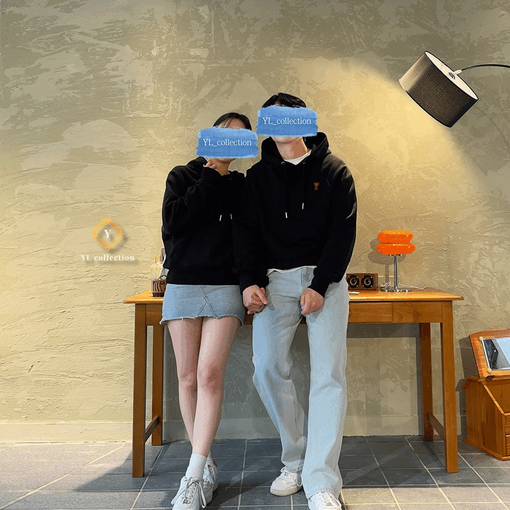 아미 하트로고 후드티